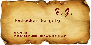 Hochecker Gergely névjegykártya